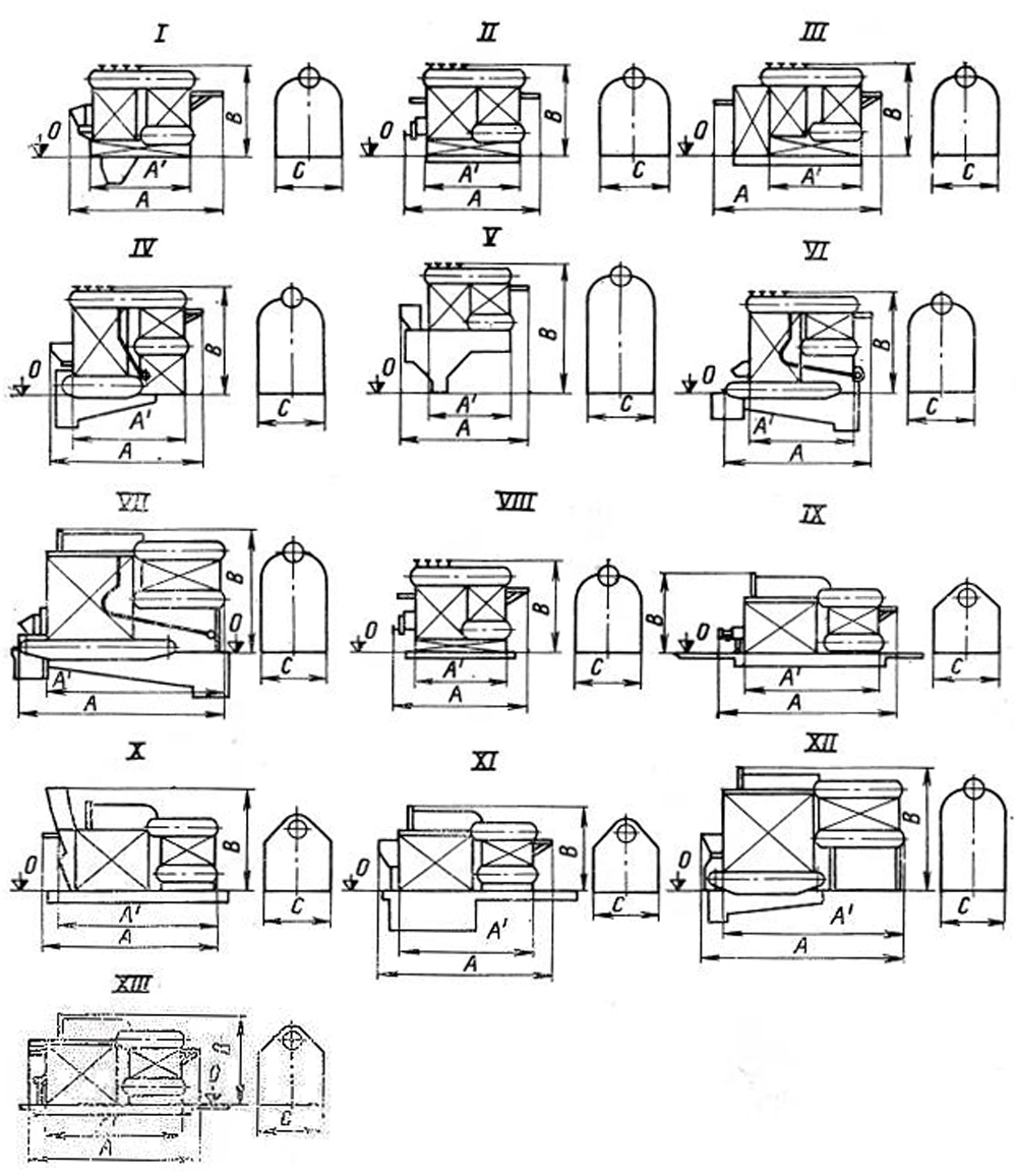 Компоновка котлов ДКВР с различными топочными устройствами